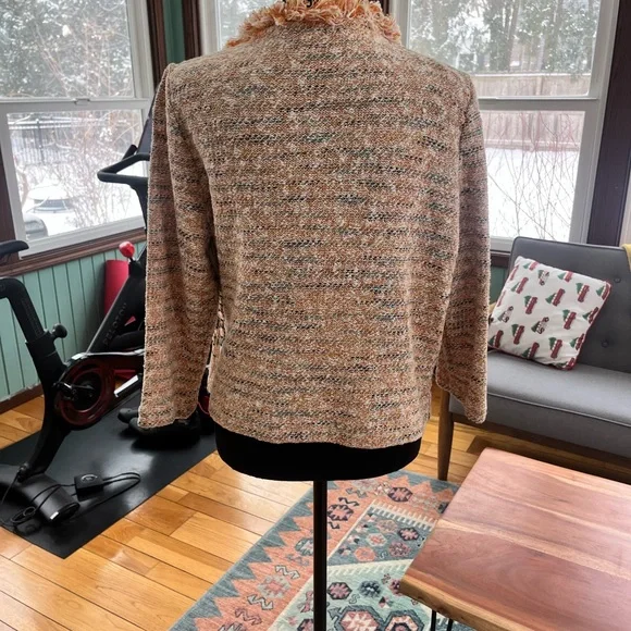 Chico's Orange and Blue Fringe Blazer - Picture 4 of 7